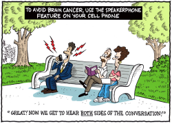 CELL PHONES AND BRAIN CANCER by Bob Englehart