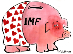 IMF PIGGY BANK  by Christo Komarnitski