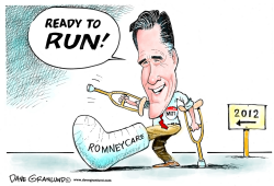 MITT ROMNEY RUNNING by Dave Granlund