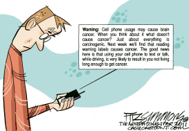 CELLPHONE CANCER by David Fitzsimmons