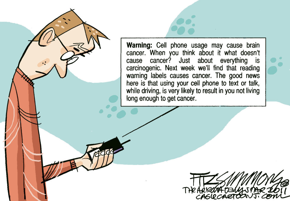  CELLPHONE CANCER by David Fitzsimmons