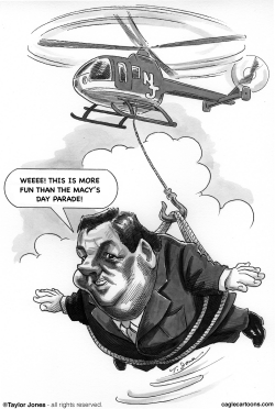 CHRISTIE FLIES THE JERSEY SKIES by Taylor Jones