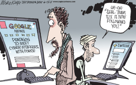 CYBER ATTACKS by Mike Keefe