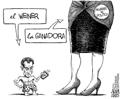 GANADORA DEL WEINERGATE by Adam Zyglis