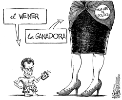 GANADORA DEL WEINERGATE by Adam Zyglis