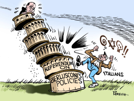 SAYING NO TO BERLUSCONI by Paresh Nath