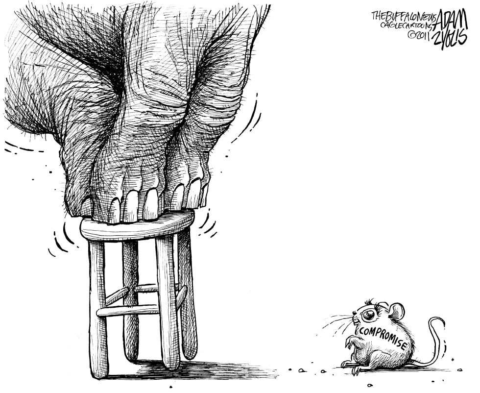  SCARED OF A LITTLE COMPROMISE by Adam Zyglis