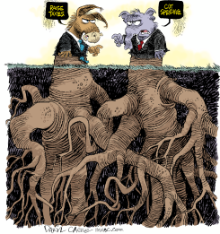 DEMS AND GOP WILL NOT MOVE ON BUDGET by Daryl Cagle