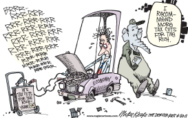 TAX CUTS YEAR TEN by Mike Keefe