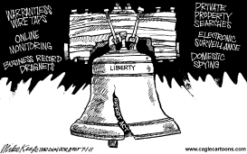 LIBERTY AND PATRIOT ACT by Mike Keefe