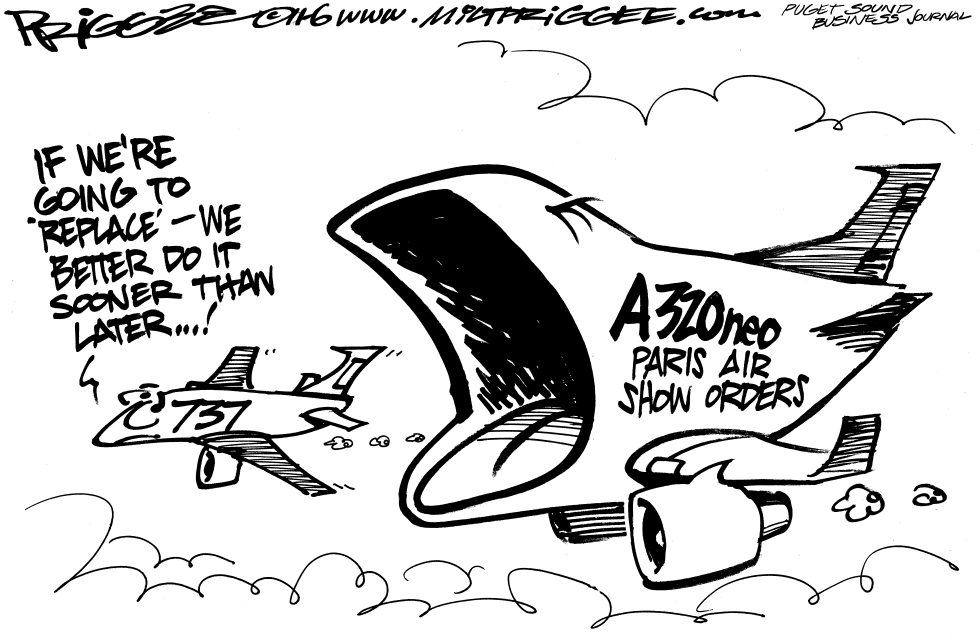  BOEING VS AIRBUS by Milt Priggee