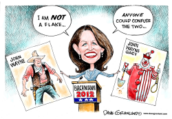 MICHELE BACHMANN AND JOHN WAYNE by Dave Granlund