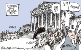 SUPREME COURT SESSION by Mike Keefe