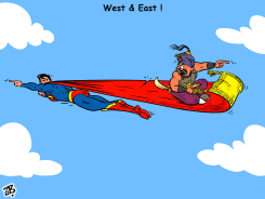 WEST  EAST by Emad Hajjaj