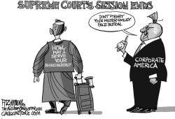 SUPREME COURT SESSION ENDS by David Fitzsimmons