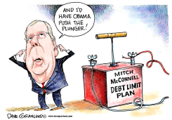 MITCH MCCONNELL DEBT PLAN by Dave Granlund