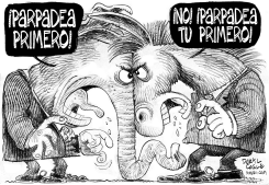 TECHO DE DEUDA - PARPADEA PRIMERO by Daryl Cagle