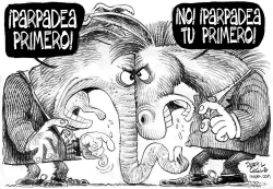 TECHO DE DEUDA - PARPADEA PRIMERO by Daryl Cagle