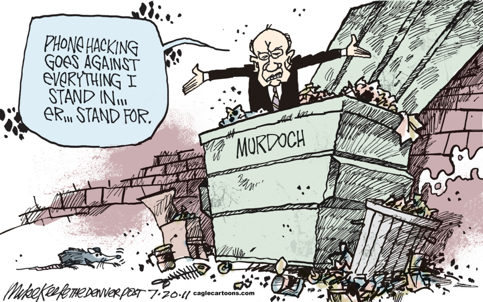  MURDOCH ON HACKING by Mike Keefe