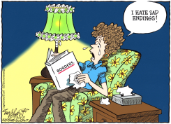 BORDERS CLOSING by Bob Englehart