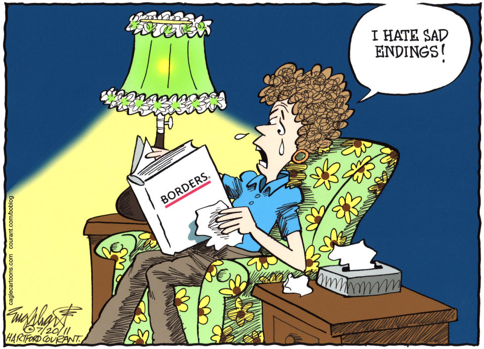  BORDERS CLOSING by Bob Englehart