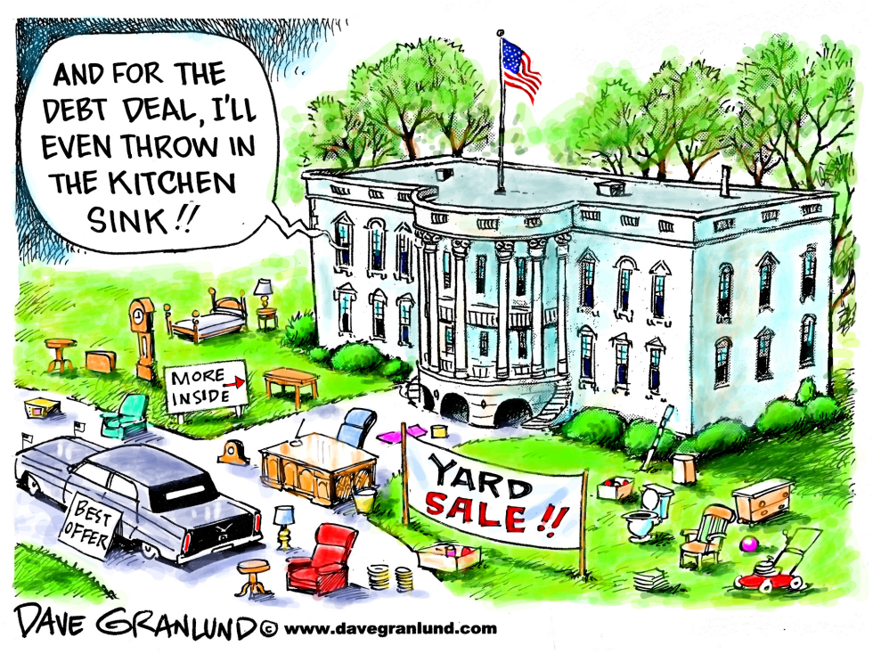  OBAMA AND DEBT LIMIT DEAL by Dave Granlund