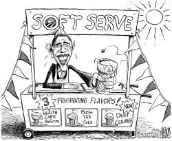 SOFT SERVE OBAMA by Adam Zyglis