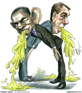 OBAMA AND BOEHNER - WAR OF WORDS  by Taylor Jones