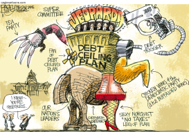 TRAVESTY OF A SHAM OF A MOCKERY by Pat Bagley