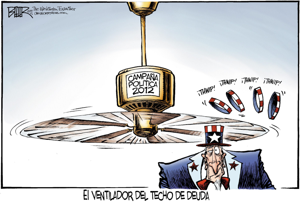  EL VENTILADOR DEL TECHO DE DEUDA  by Nate Beeler