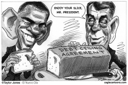 OBAMA AND BOEHNER AND A LOAF by Taylor Jones