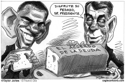 OBAMA Y BOEHNER Y UNA HOGAZA DE PAN by Taylor Jones