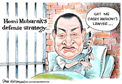 HOSNI MUBARAK TRIAL by Dave Granlund