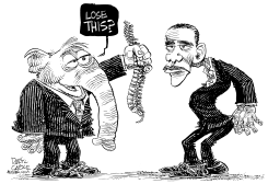 SPINELESS OBAMA by Daryl Cagle