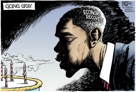 OBAMA GOING GRAY by Nate Beeler