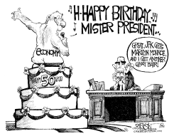 HAPPY ECONOMY MISTER PRESIDENT by John Darkow