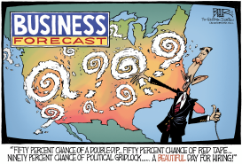 ECONOMIC WEATHER MAN by Nate Beeler