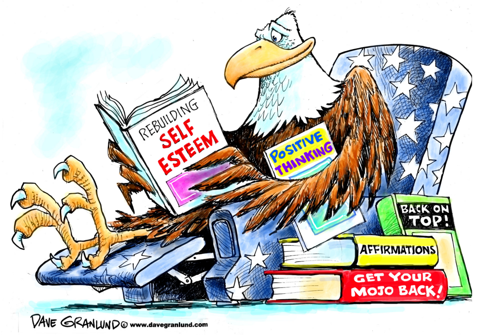  USA AND SELF ESTEEM by Dave Granlund