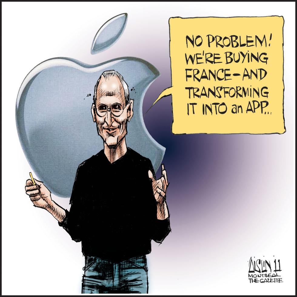  APPLE NOW LARGEST COMPANY by Aislin