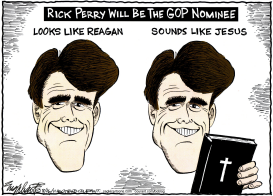 RICK PERRY by Bob Englehart