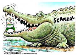 U OF MIAMI SPORTS SCANDAL by Dave Granlund