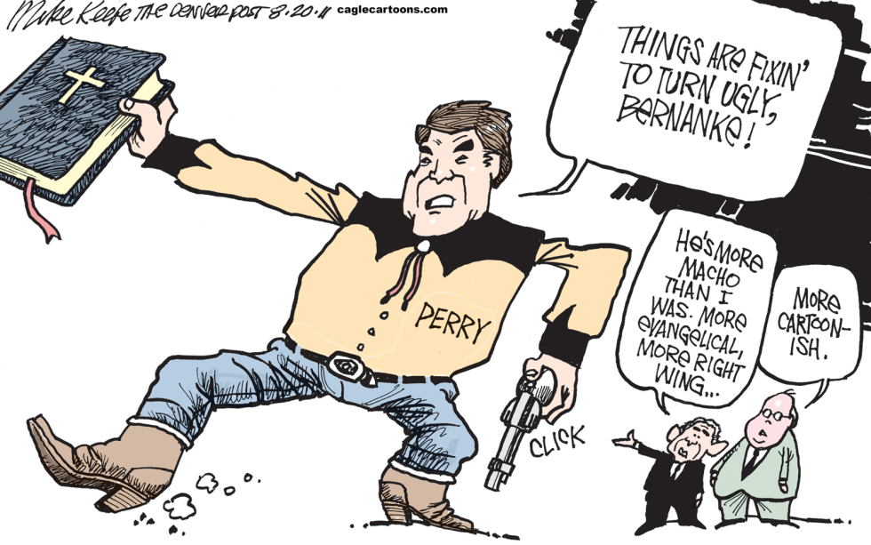  PERRY AND BUSH by Mike Keefe