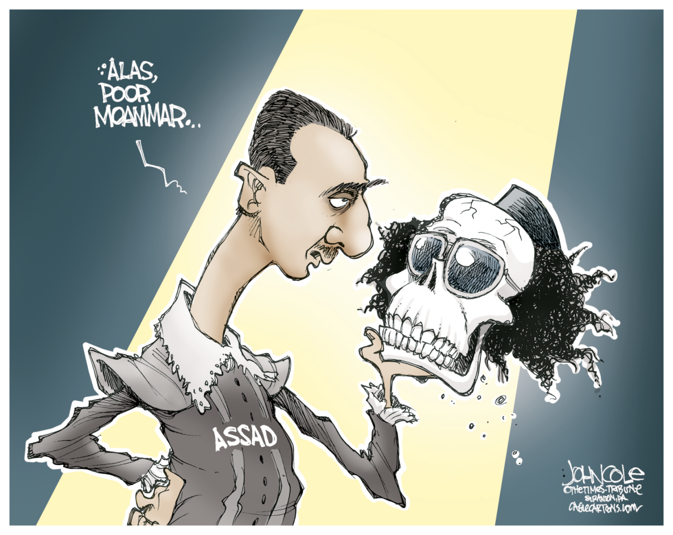  ASSAD AND GHADAFI by John Cole