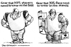 NFL FAN VIOLENCE by Dave Granlund