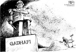 GADHAFI DESMORONANDOSE by Nate Beeler