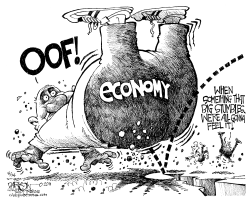 THE ECONOMY STUMBLES by John Darkow