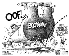 THE ECONOMY STUMBLES by John Darkow