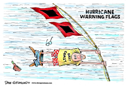 HURRICANE WARNING FLAGS by Dave Granlund