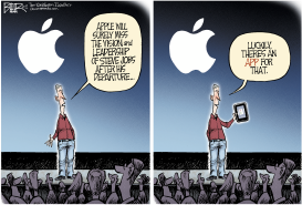 APPLE WITHOUT JOBS by Nate Beeler