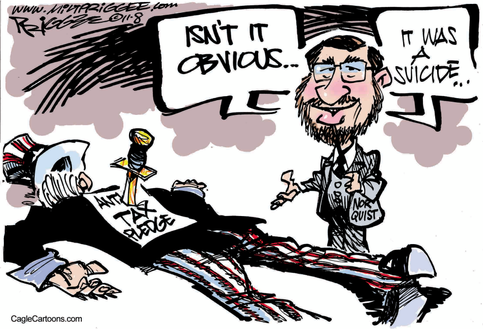  NORQUIST PLEDGE by Milt Priggee